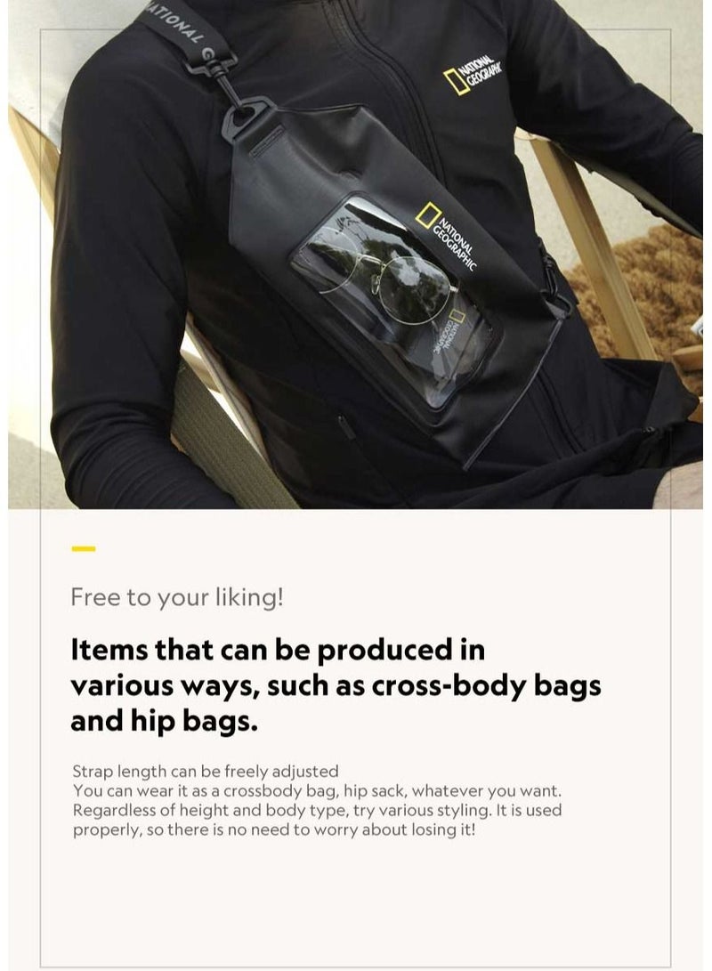 National Geographic Waterproof Mobile Slim Cross Bag - Black - Image 4