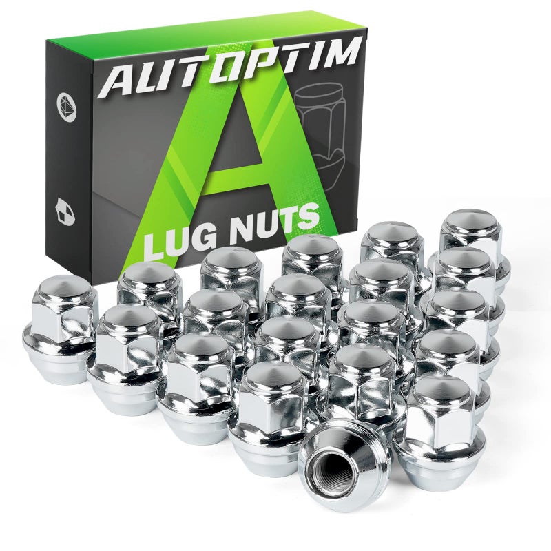 استبدال صواميل العجلات AUTOPTIM M12x15 لسيارات فورد إيسكيب 2001-2022 وفورد فوكس 2012-2018 وفورد فيوجن 2006-2020 وفورد فيستا 2011-2022 ACPZ1012H 611303 صواميل عجلات كروم OEM 20 قطعة