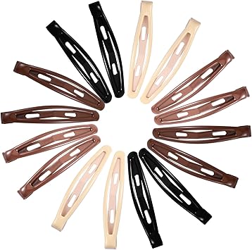 YUXIANLB Hair Clip Snap Barrettes For Women 16PCS Metal Clips Non Slip Barrettes Cute Hair Accessories MultiColored Head Clip Waterdrop Hairpin Solid Candy Color For Thick And Thin Fine All Hairstyle - Image 2