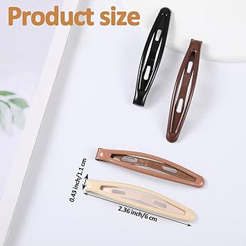 YUXIANLB Hair Clip Snap Barrettes For Women 16PCS Metal Clips Non Slip Barrettes Cute Hair Accessories MultiColored Head Clip Waterdrop Hairpin Solid Candy Color For Thick And Thin Fine All Hairstyle - Image 3