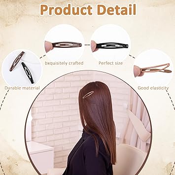 YUXIANLB Hair Clip Snap Barrettes For Women 16PCS Metal Clips Non Slip Barrettes Cute Hair Accessories MultiColored Head Clip Waterdrop Hairpin Solid Candy Color For Thick And Thin Fine All Hairstyle - Image 4