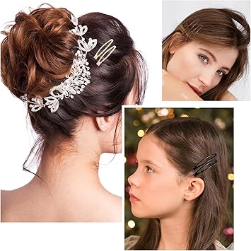 YUXIANLB Hair Clip Snap Barrettes For Women 16PCS Metal Clips Non Slip Barrettes Cute Hair Accessories MultiColored Head Clip Waterdrop Hairpin Solid Candy Color For Thick And Thin Fine All Hairstyle - Image 5