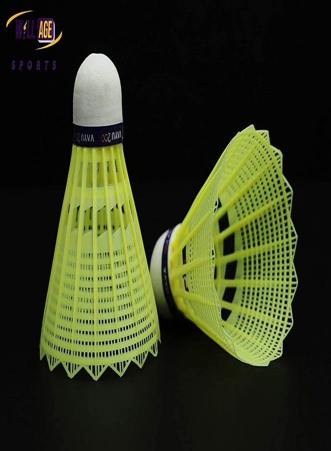 Willage Badminton net, Badminton net Nylon, Badminton net Plastic (Super Special Quality with Vayu Shuttlecock 6Pc) (Net with Green Shuttlecock) - Image 3