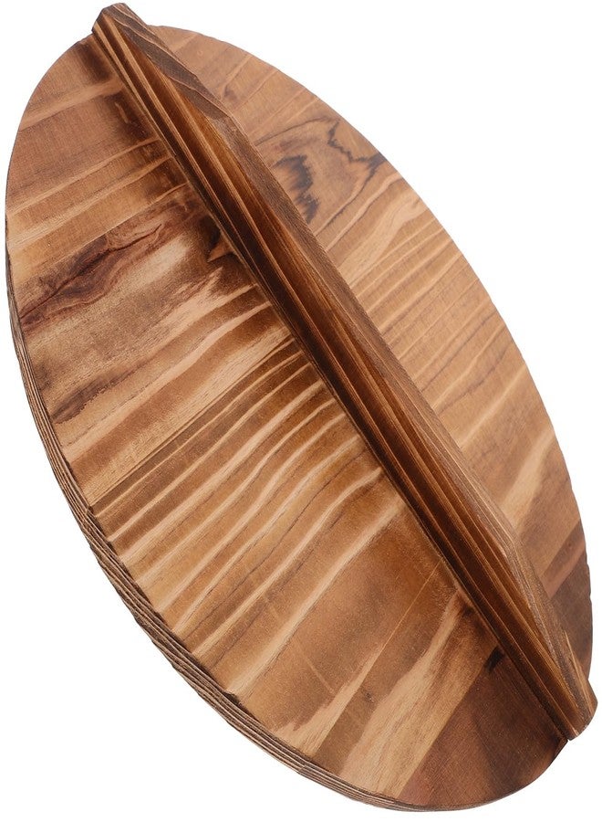 Hemoton 11.02 Inch Wooden Pot Lid Anti-Scalding Kitchen Cover with Handle Wood Lid for Wok and Hot Pot Cooking Protection - Image 1