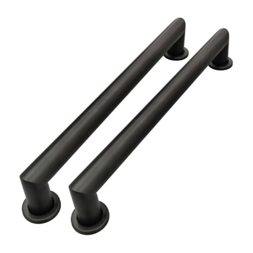 Zoomerry Grab Bars for Shower Right Angle 2 Pack 18 Inch Handicap Grab Bars 304 Stainless Steel ADA Shower Handles for Bathroom Safety Grab Bars for Seniors Disabled Matte Black - Image 1