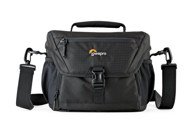 Lowepro LP37123 Nova 180 AW II Camera Bag Waterproof Customizable Fits ProDepth DSLR with Lens Compact Drone 34 Additional Lenses Flash Black