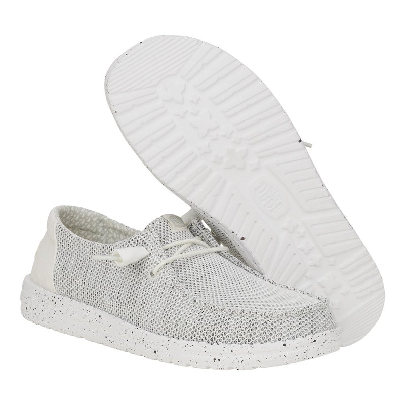 HEYDUDE Wendy Stretch Sox Stone White Size 9, Womenâ€™s Shoes, Slip-on Loafers, Comfortable & Light-Weight - Image 4