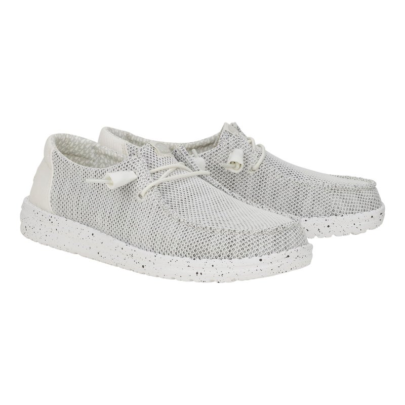 HEYDUDE Wendy Stretch Sox Stone White Size 9, Womenâ€™s Shoes, Slip-on Loafers, Comfortable & Light-Weight - Image 3