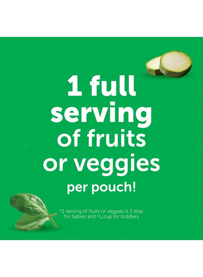 Beech-Nut Baby Food Pouches, Zucchini Spinach & Banana Veggie Puree Baby & Toddler Food, 3.5 oz (12 Pack) - Image 3