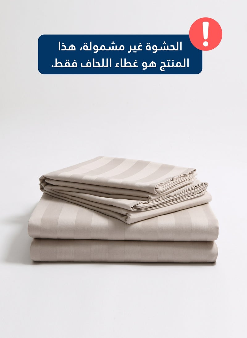 Master Home Textile Cotton Hotel Duvet Cover Sets, Fits 120 cm x 200 cm Size Bed, 4 Pcs Single Size, Hotel Stripe Pattern - Image 3