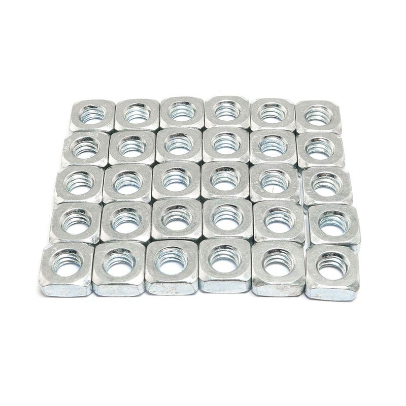 Pro Bamboo Kitchen 30pcs Galvanized Square Nut 1/4"-20 Carbon Steel Square Nuts for Mechanical Equipment, Electronic Equipment - Image 4