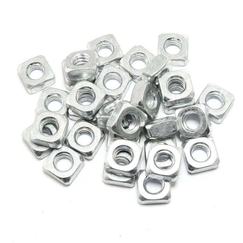 Pro Bamboo Kitchen 30pcs Galvanized Square Nut 1/4"-20 Carbon Steel Square Nuts for Mechanical Equipment, Electronic Equipment - Image 1