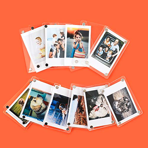 ONE WALL Acrylic Fridge Magnetic Frame, Double Sided Photo Refrigerator Magnet Picture Frame for Fujifilm Instax Mini, 2.36 x 3.54 Inch, Pack of 10 - Image 3