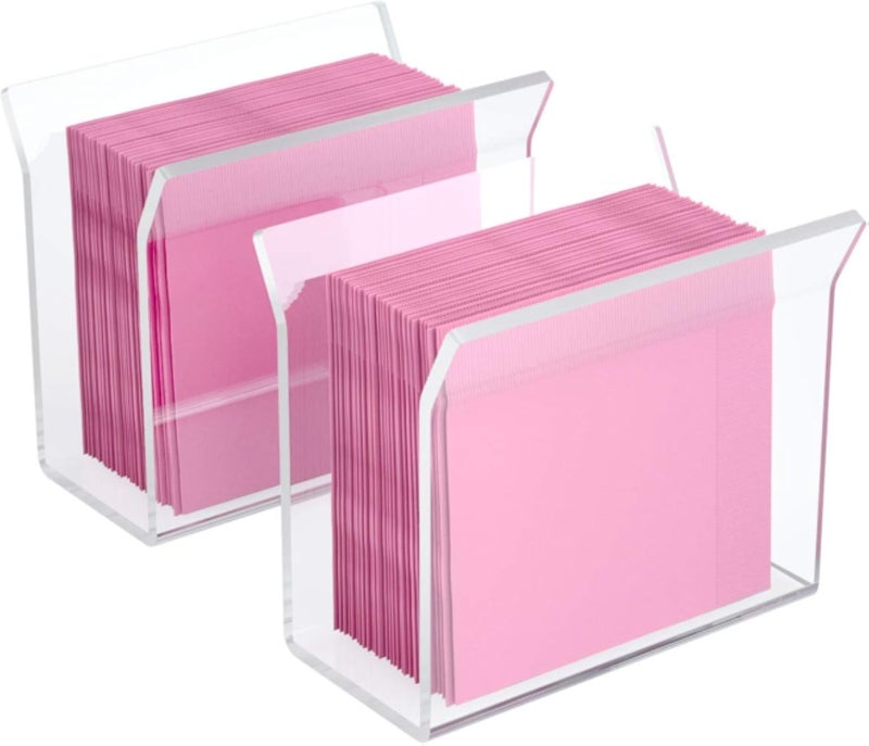 NIUBEE Acrylic Cocktail Napkin Holder 2 Pack,Clear U-Shape Tissue Dispenser Stand for Napkin Kitchen Dining Restaurant Home Table Decor