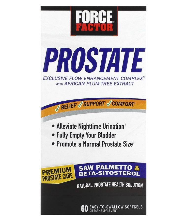 Force Factor Prostate Natural Prostate Health Solution 60 Easy-To-Swallow Softgels
