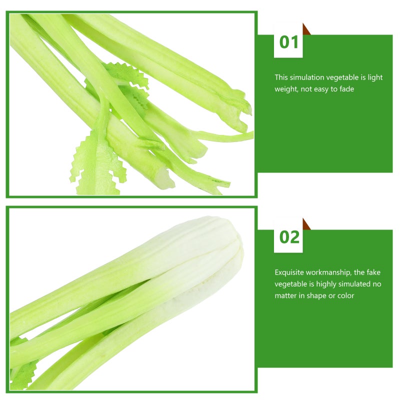 Artificial Celery Realistic Vegetable Ornament Celery Model Toy Fake Celery Farmhouse Decoration - Image 3