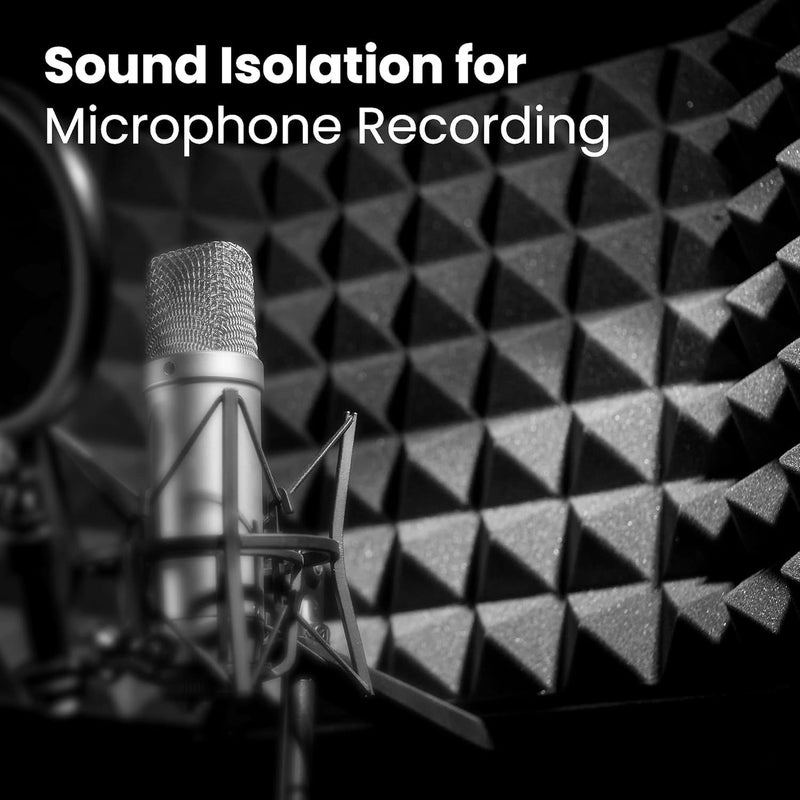 Mocking Bird Microphone Isolation Shield with Pop Filter & Acoustic Foam – Portable Vocal Booth for Condenser Mic, Studio Recording, Singing, Podcasting & Reflection Filter (5 Panel) - Image 5