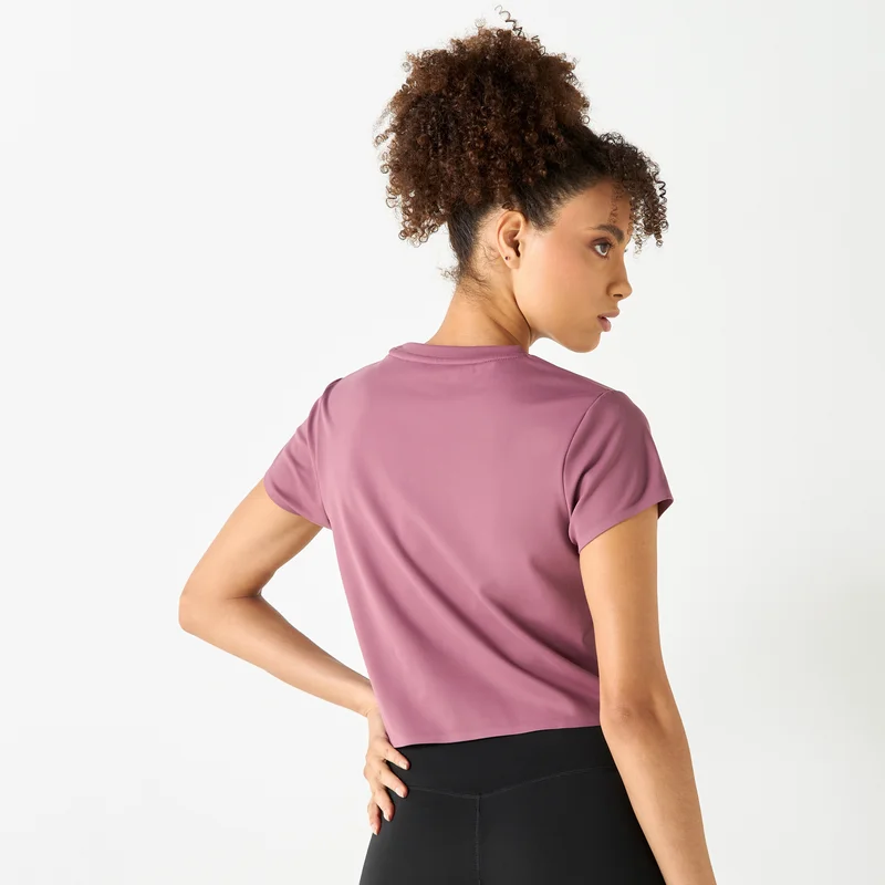 ADOT by Splash Crew Neck Crop T-shirt with Short Sleeves