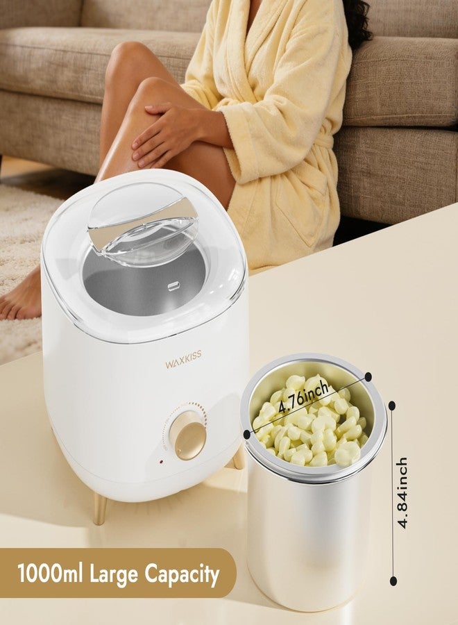 Wax Bear Large-Capacity Wax Warmer for Hair Removal - 1000 ml Wax Heater with Adjustable Temperature Control, Ideal for Salon & At-Home Use (White) - Image 2