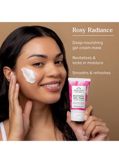 Heritage Store HERITAGE STORE Rosewater Jelly Facial Mask - Hydrating Treatment for Dry Combination Skin, Gel Face Mask Locks in Moisture w/ Hyaluronic Acid and Rose Complex, Hypoallergenic, Vegan, Cruelty Free, 2oz  - Image 2
