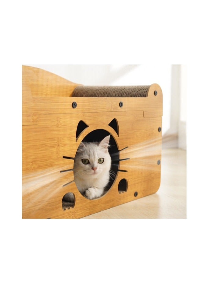 Cat Scratch Board Cat Nest Integrated Wear Resistant Dust Vertical Double-Decker Sofa Four Seasons Corrugated Paper Cat House - Image 4