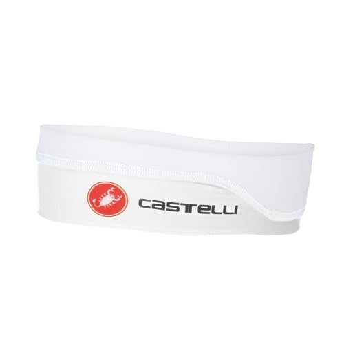 Castelli Unisex Summer Headband, Breathable Headwear Cycling Accessory for Road & Gravel Biking for Men & Women - White - OneSize