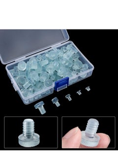 Excefore Glass Top Table Bumpers with Stem 5 SIze Silicone Anti Collision Granules Recessed Solid Hole Plug Soft Clear Reduce Noise Anti Slip Pads Non Adhesive for Table Furniture Cabinet 150 Pieces  - Image 4
