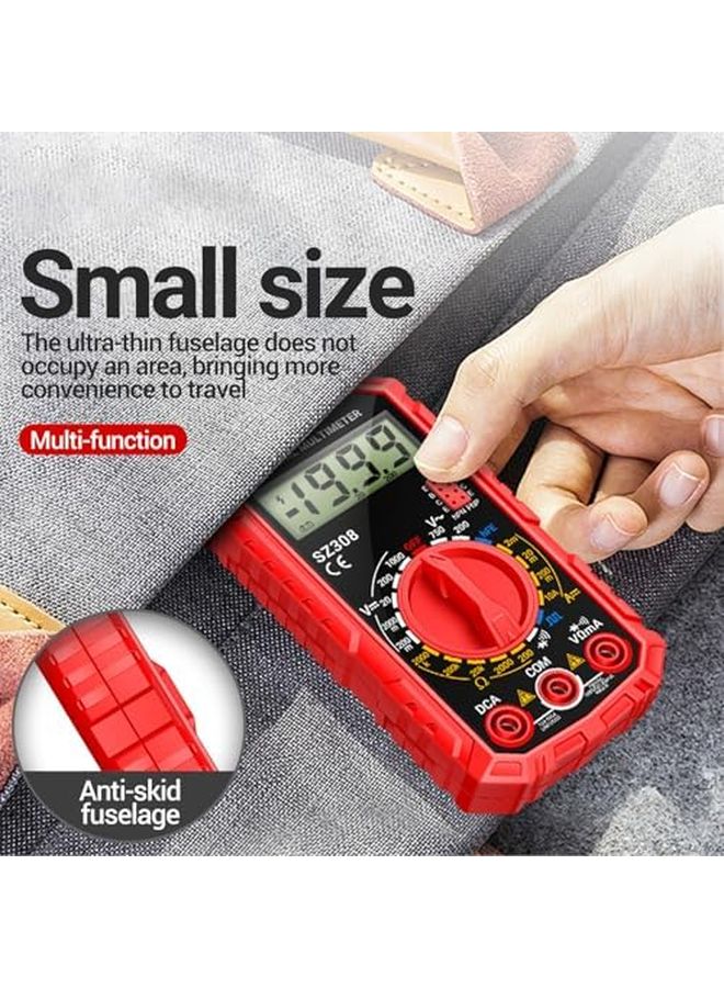 مقياس رقمي متعدد 4000 عدّاد، جهاز اختبار الجهد المتردد والمستمر بكشف الجهد غير الملامس، مقياس محمول للأوم والفولت والأمبير - Image 3