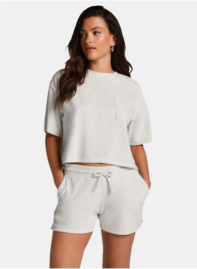 hunkemoller - Short-sleeve velours top - Image 1