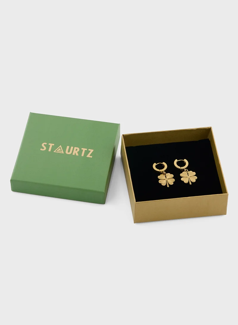 Staurtz Clover Gold Earrings
