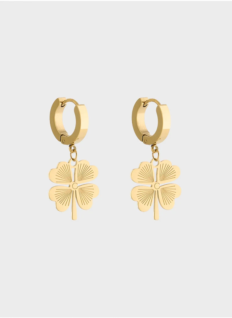 Staurtz Clover Gold Earrings