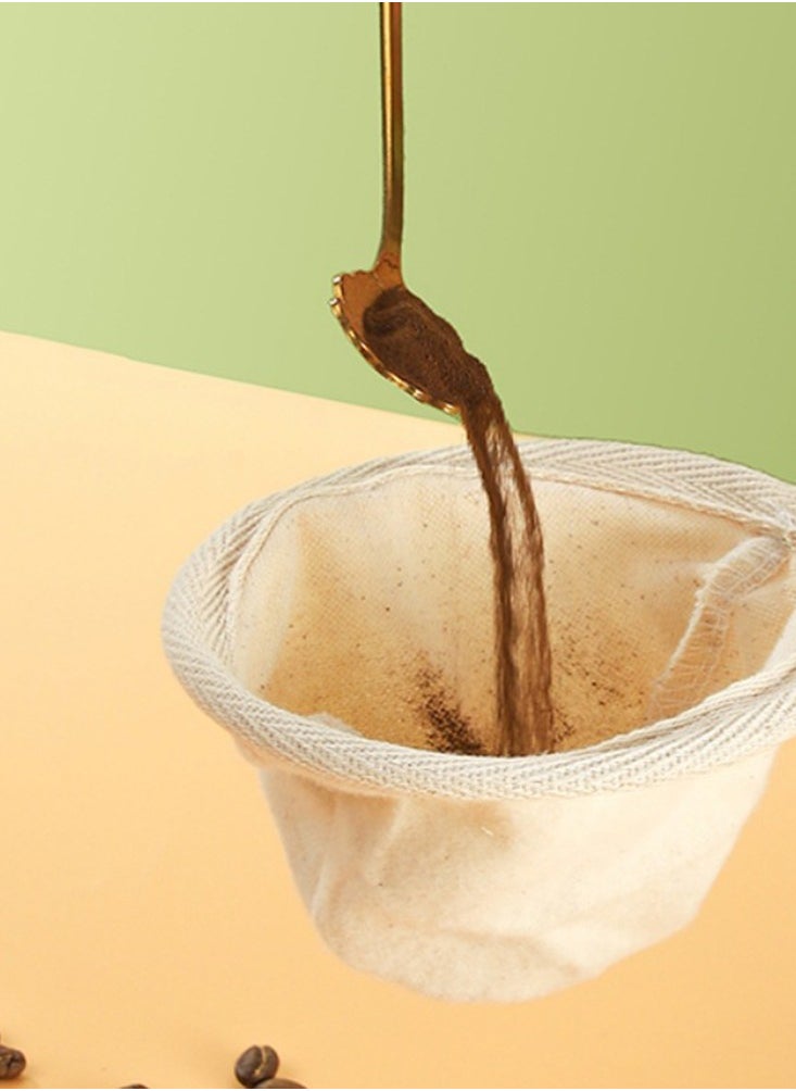 Generic - Reusable Coffee Filter Bag Pour-ver Coffee Milk Tea Fabric Removable Easy Clean Strainer - Image 1