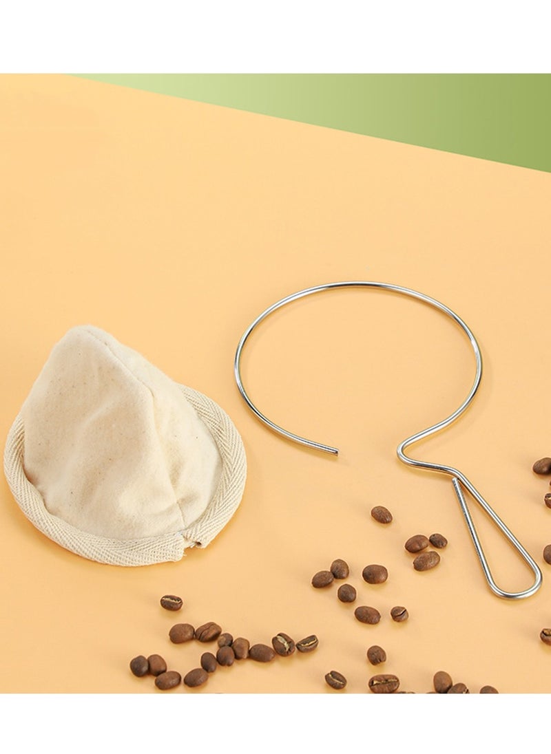 Generic - Reusable Coffee Filter Bag Pour-ver Coffee Milk Tea Fabric Removable Easy Clean Strainer - Image 1