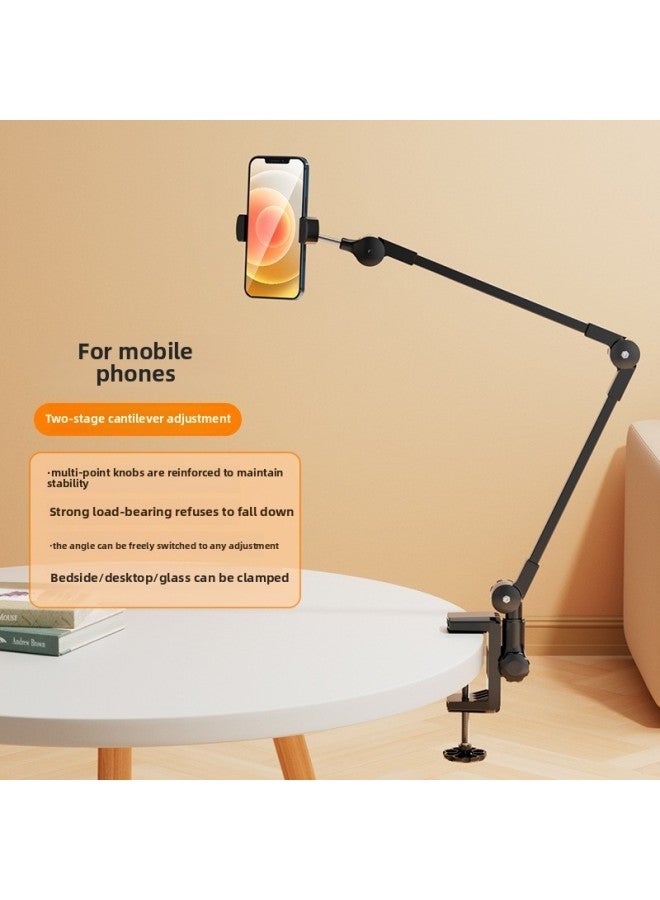 Mobile Phone Desktop Bracket Bedside Tablet Support Frame Live TV Live Dormitory Bedside Lazy People Chasing Drama Mobile Phone Tablet Clip-Color:[special Model For Mobile Phones *black] The Structure Is Stable And Upgraded To 4-7inch Mobile Phones  - Image 1