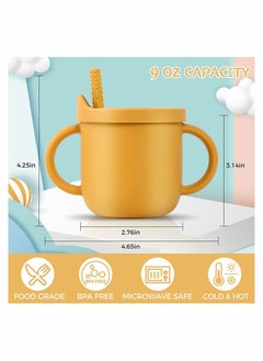KASTWAVE Toddlers Sippy Cup & Snack Container 2-in-1(Yellow)  - Image 5