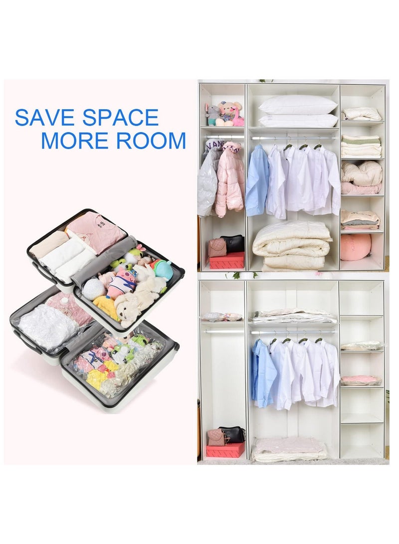 HOMESTAR Vacuum Storage Bags Pack of 11 Reusable 80% More Space Savers Sealer Compression with Hand-Pump for Travel|Home Clothes, Comforters, Pillows, Curtains, Blankets - Image 4