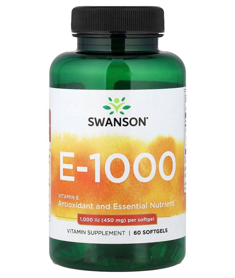 SWANSON Vitamin E-1000 450 mg (1000 IU) 60 Softgels
