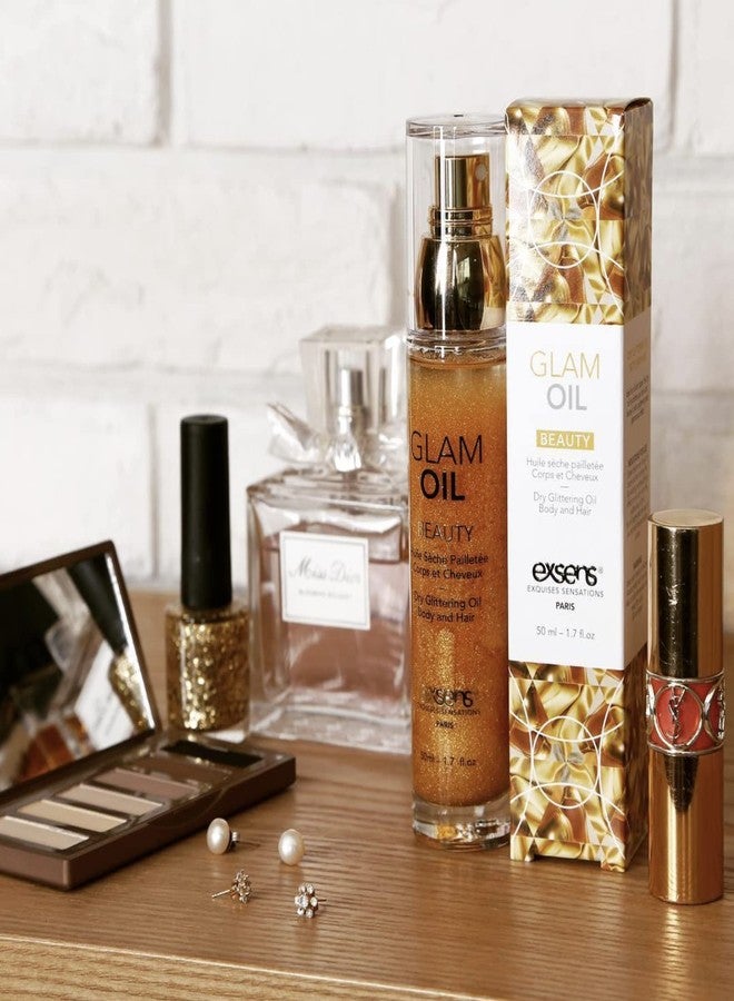 EXSENS Glam Oil, Gold Shimmer Body Luminizer, Hydrate Skin for an Illuminous Glow, Non-Sticky, Eco-Friendly, Vegan, and Cruelty-Free, 50ml (1.7 fl oz) 1 Count - Image 3