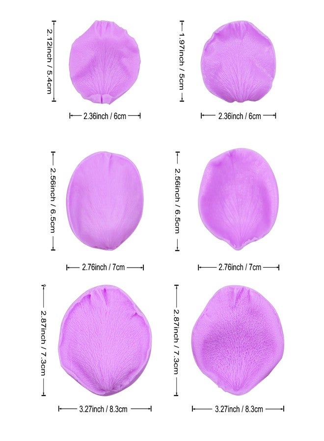 acvcatto 6 Pcs Rose Petal Silicone Molds Flower Theme Chocolate Baking Molds for Valentine's Day Birthday Cake Decoration Cupcake Topper Fondant Candy Sugar Craft Clay Resin - Image 2