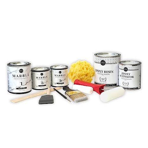 Giani White Marble Epoxy Countertop Small Project Kit - Image 1