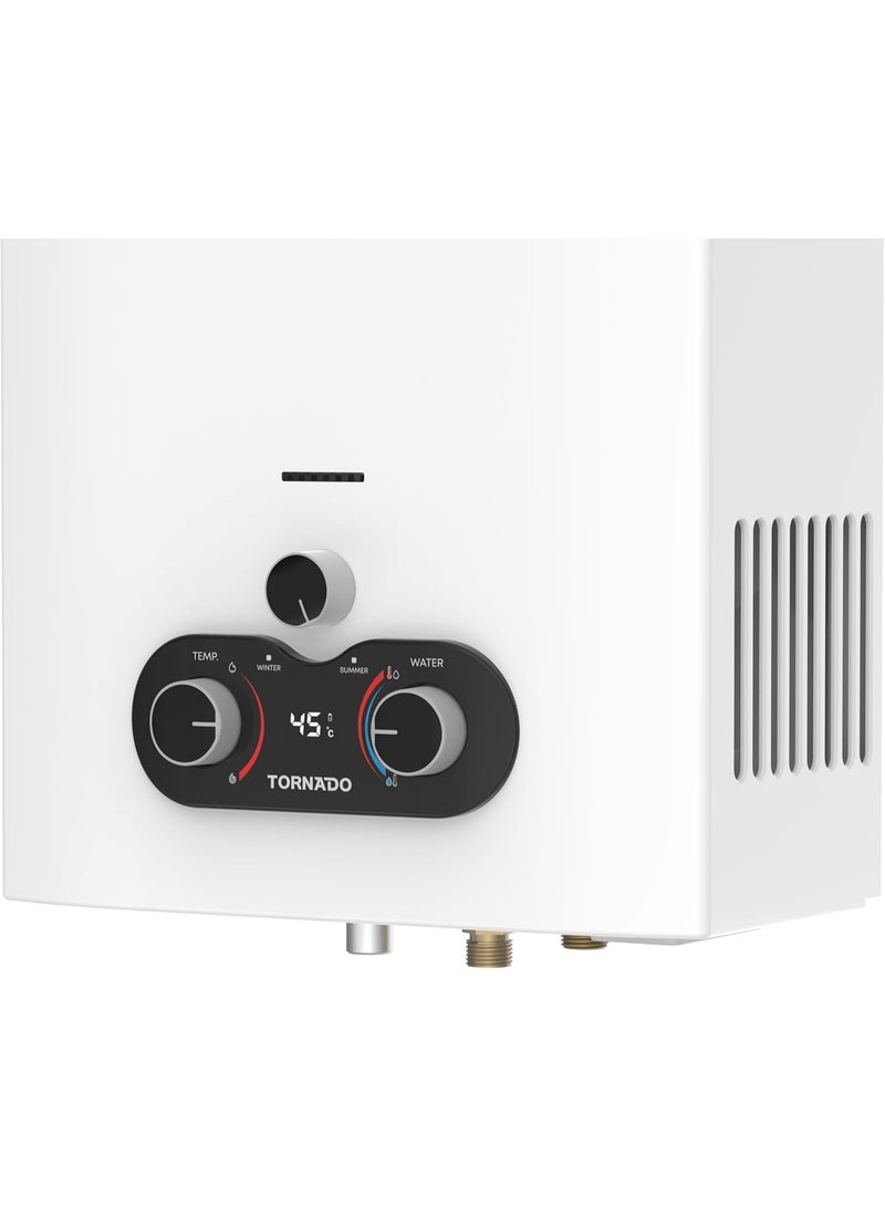 تورنيدو سخان مياه غاز طبيعي 10 لتر - بدون مدخنة - أبيض (GH-MP10SN-W) - Image 3