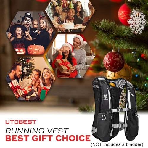 UTOBEST Running Vest, 5L Hydration Vest Lightweight, Running Backpack with 2 x Soft Flask, Adjustable Running Hydration Vest for Trail Running Marathon Race Jogging Cycling Gray - Image 5