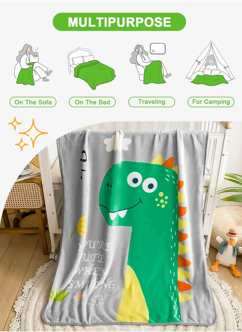 URbazaar Kids Baby Blanket Unisex Newborn, Super Soft Comfy Little Dinosaur Blanket, for Toddler Baby Nursery Bed Blankets Stroller Crib Shower Gifts, （Little Dinosaur 39 x 55 Inch）  - Image 3