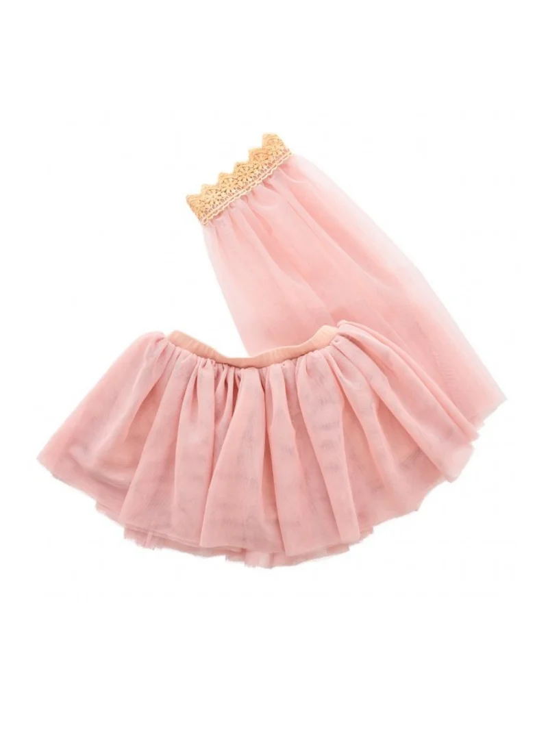 by ASTRUP Tulle Skirt w/ Veil - Dusty Rose