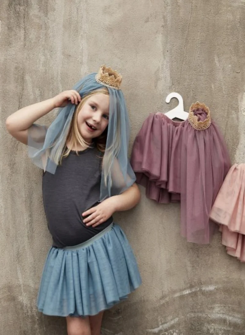 by ASTRUP Tulle Skirt w/ Veil - Dusty Rose