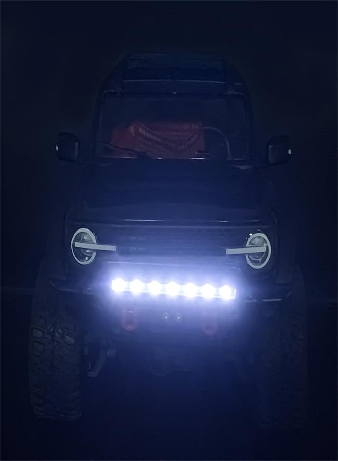 RCLIONS مجموعة مصدات أمامية من الألومنيوم من RCLIONS، مُحسّنة لشاحنة TRX4M Bronco RC Crawler بمقياس 1/18. - Image 5
