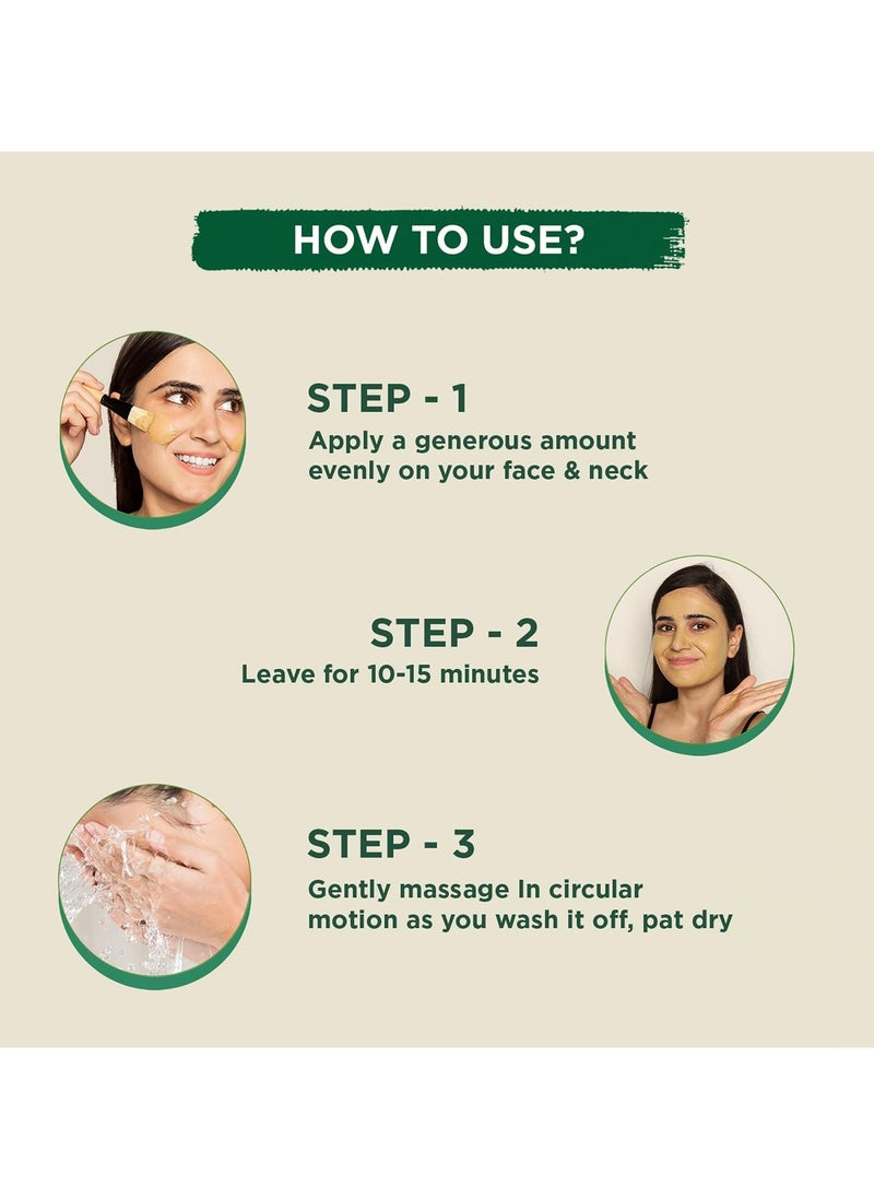 Bella Vita Organic - Bella Vita Organic INSTABRIGHT Face Pack for DeTan Glowing Skin Oil Control Acne Pimples Blemishes Pigmentation and Skin Brightening 100 gm - Image 1