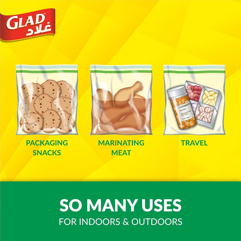 Glad Zipper Sandwich Bags - 100 Count - Image 5