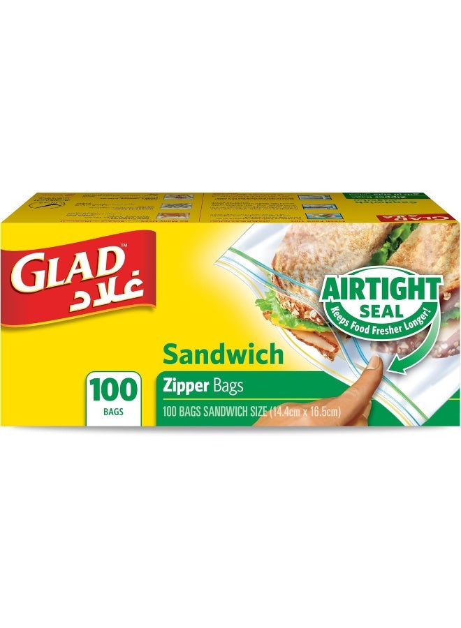 Glad Zipper Sandwich Bags - 100 Count - Image 1