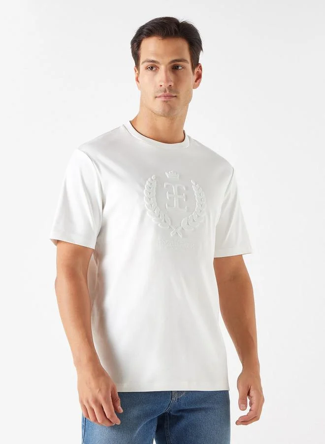 Emperor Emperor Logo Detail Crew Neck T-shirt with Short Sleeves